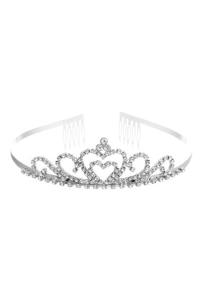 RHINESTONE 2 HEART TIARA