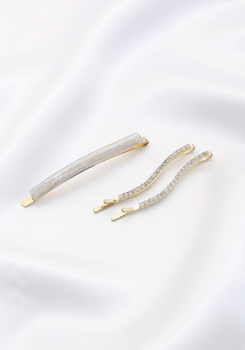 SHIMMER RHINESTONE HAIR PIN SET