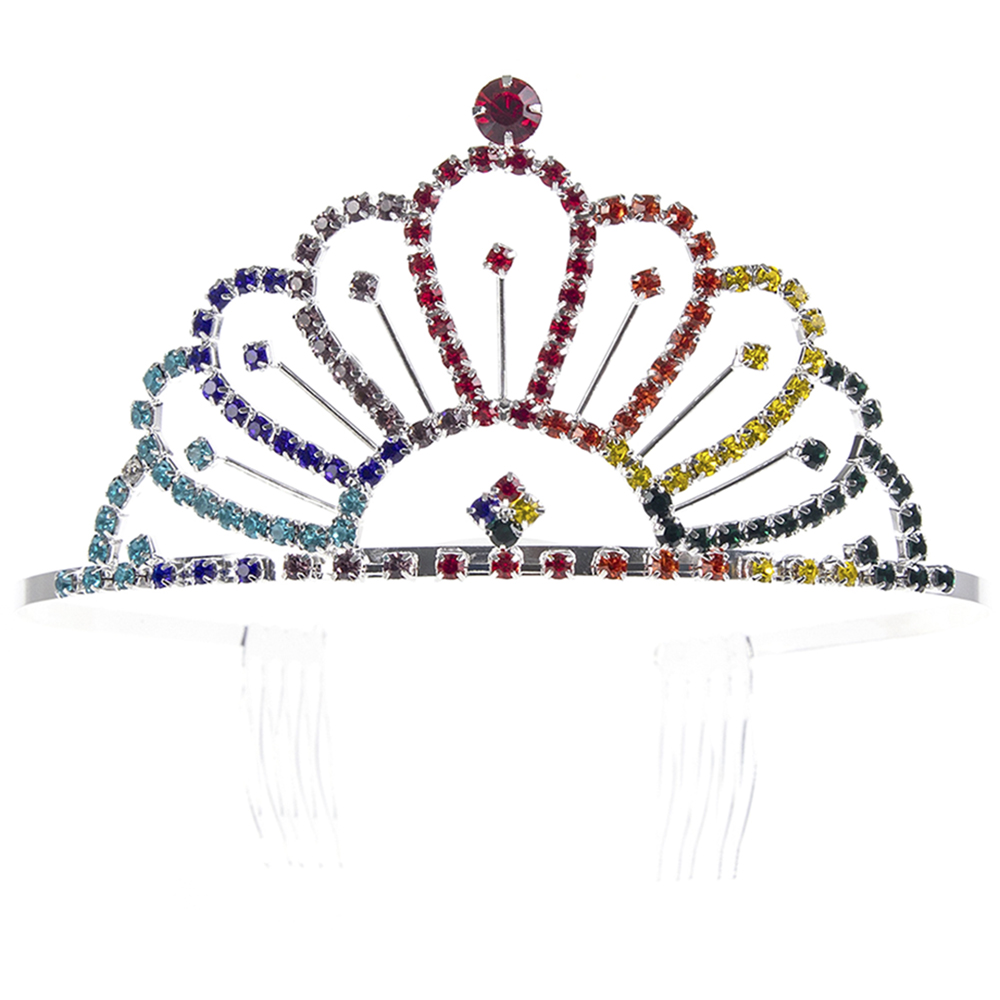 LUXURY RHINESTONE CRYSTAL CROWN TIARA