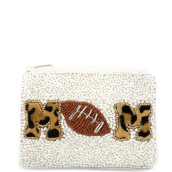 SEED BEAD MM FOOTBALL MINI COIN PURSE