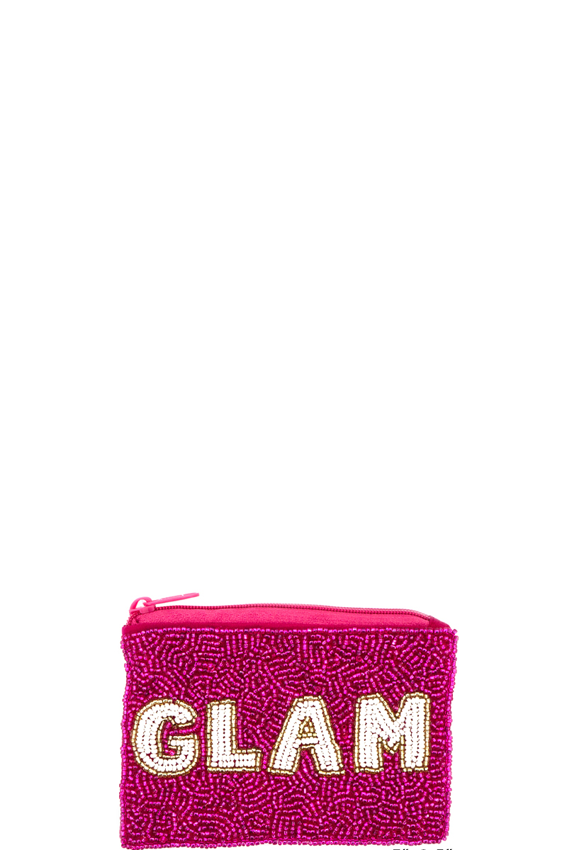SEED BEAD GLAM MINI COIN PURSE