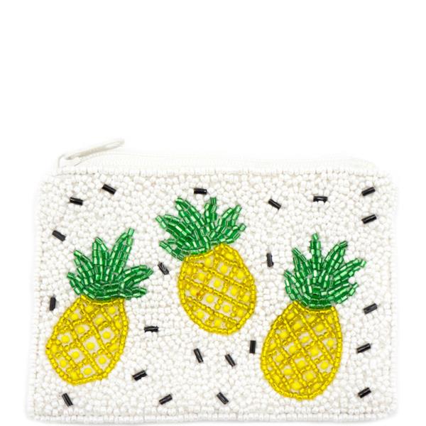 PINEAPPLE SEED BEADED COIN BAG