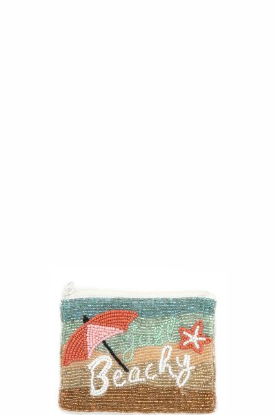 SEED BEAD BEACH PATTERN MINI POUCH