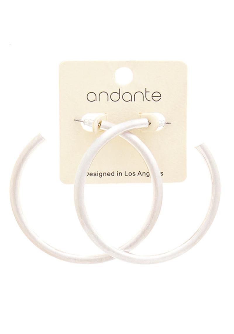 FASHION THICK 2.5 INCH OPEN HOOP EARRING