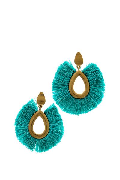 FASHION STYLISH TEAR DROP TASSEL EARRING