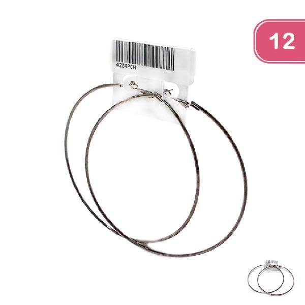 FASHION 100MM HOOP EARRING (12 UNITS)
