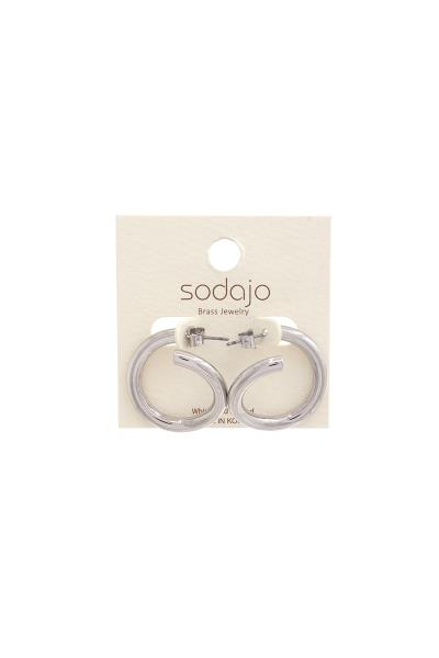 SODAJO CURVE OPEN CIRCLE EARRING