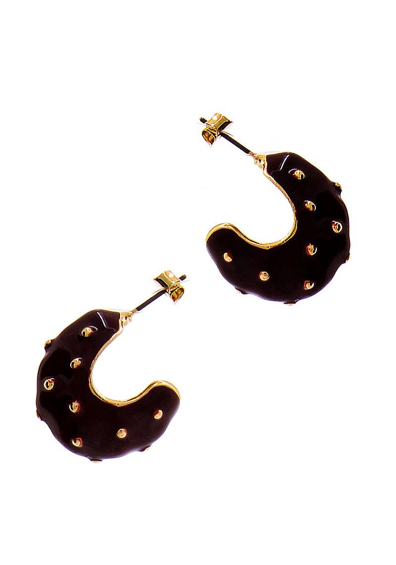 SODAJO CUTE GOLDEN DOTTED FASHION METAL EARRINGS