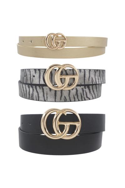 MULTI SIZE GO BUCKLE TRIO BELT