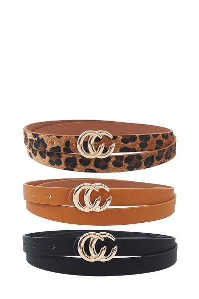 3 PCS. TRENDY SKINNY BELT SET