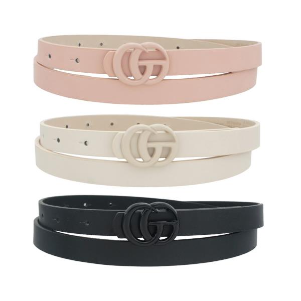 COLOR COATED BUCKLE TRIO BELT
