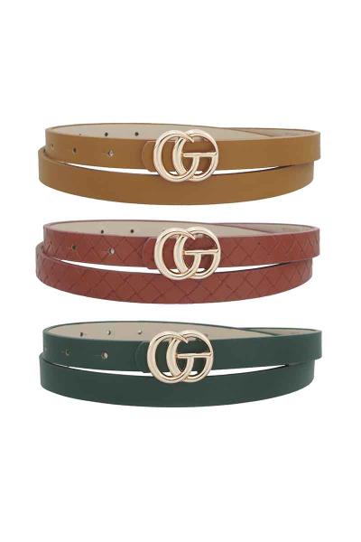 SOLID & WEAVE GO BUCKLE TRIO BELT
