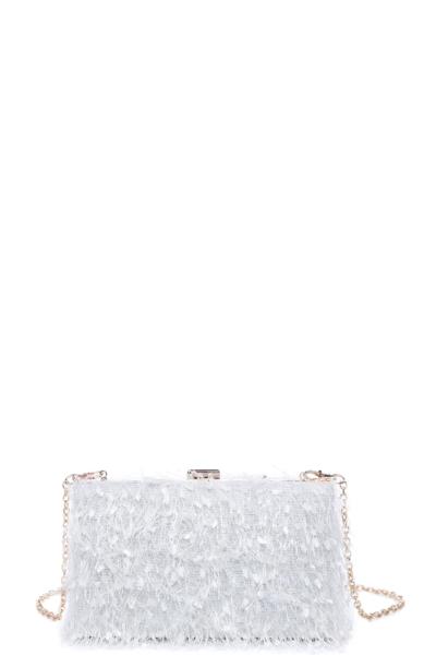 FRINGE FABRIC ALL OVER SHOSHANNA EVENTING BAG