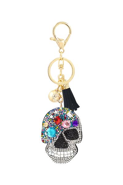 FANCY GEM SKULL KEYCHAIN