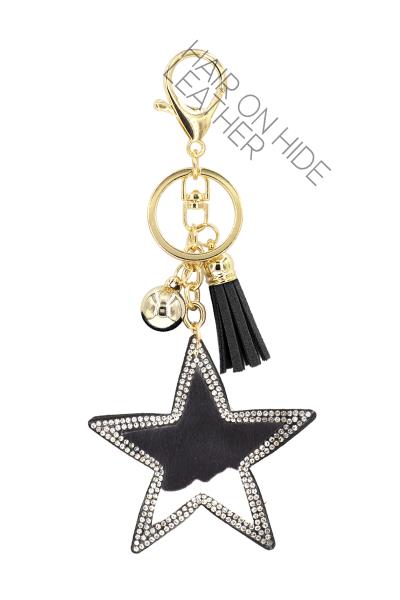 STAR LEOPARD PATTERN KEYCHAIN