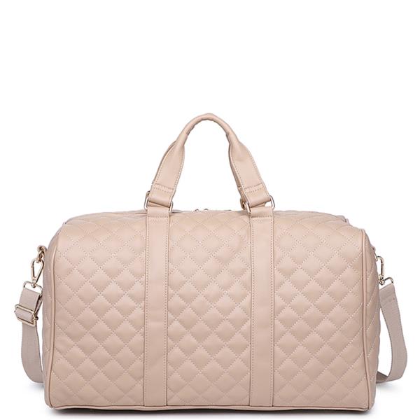 ALL OVER QUILTED WEEKENDER TRAVEL DUFFEL BAG