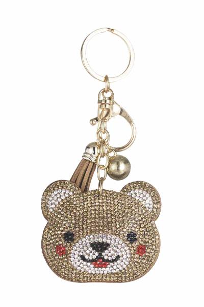 PUFFY BLING BEAR KEYCHAIN