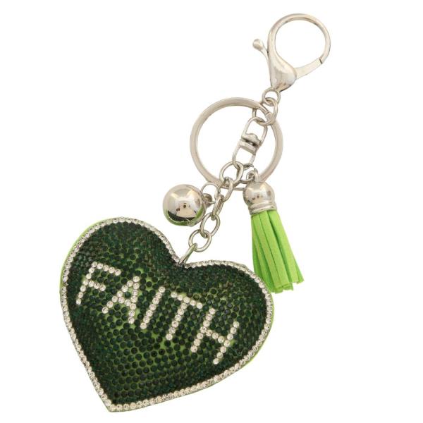 FASHION HEART FAITH KEYCHAIN