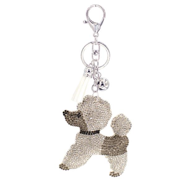 POODLE PUFFY BLING KEY CHAIN