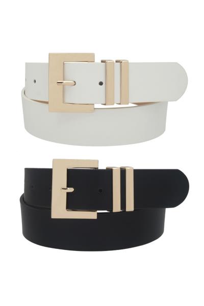 SQUARED OUT BUCKLE DUO BELT