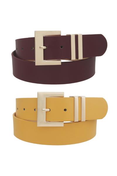 SQUARED OUT BUCKLE DUO BELT