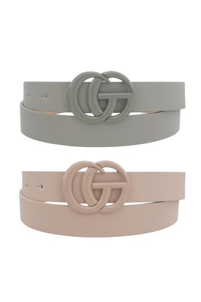 COLOR COATED GO BUCKLE DUO BELT
