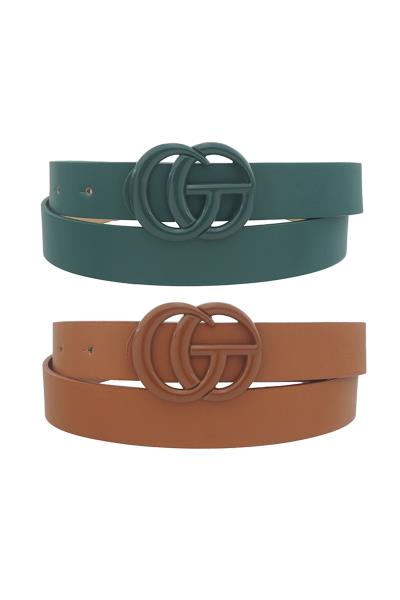 COLOR COATED GO BUCKLE DUO BELT