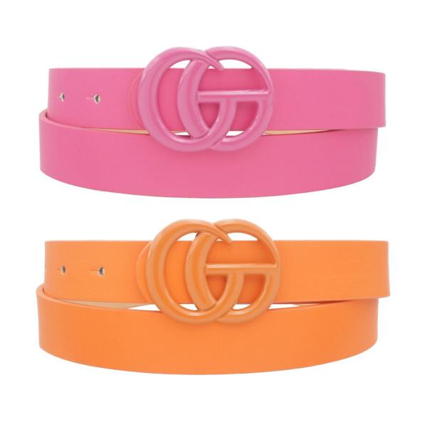 COLOR COATED GO BUCKLE DUO BELT