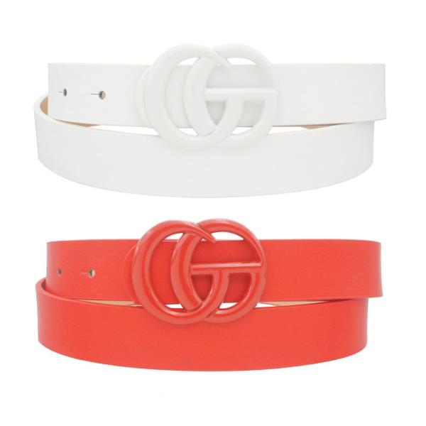 COLOR COATED GO BUCKLE DUO BELT