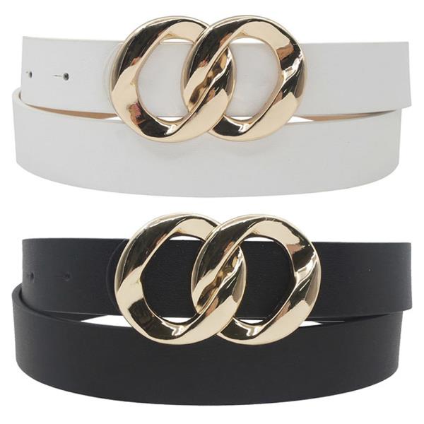 CHAIN LINK BUCKLE DUO BELT SET
