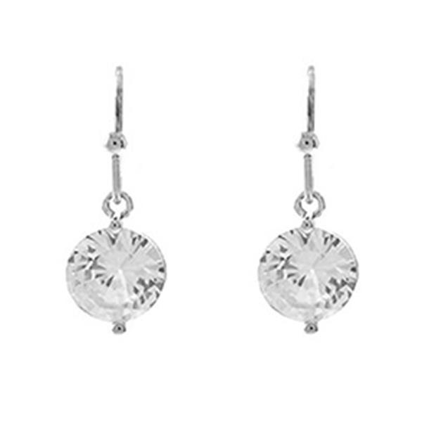 CRYSTAL ROUND DANGLE EARRING