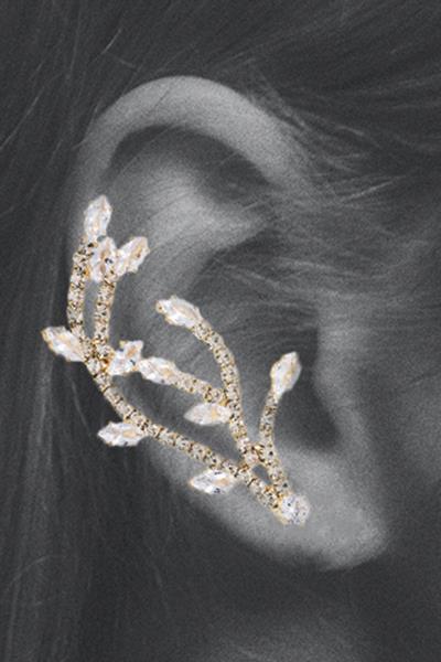 CRYSTAL VINE CUFF EARRING