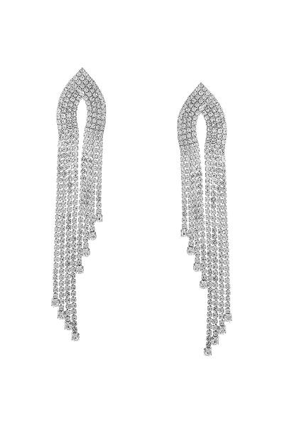 RHINESTONE MARQUISE FRINGE POST EARRING