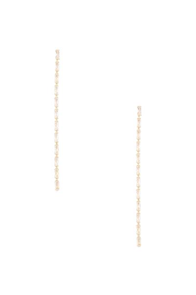 CRYSTAL DROP BAGUETTE EARRING