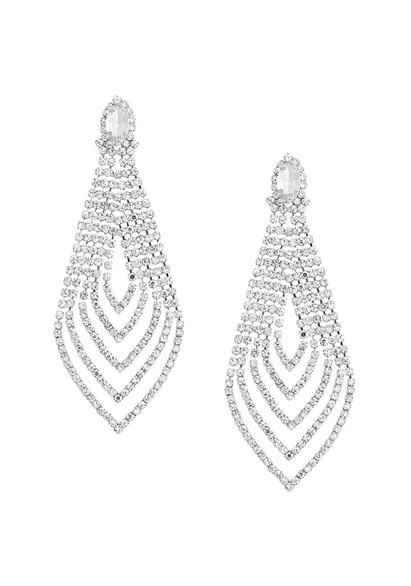 RHINESTONE MARQUISE CHANDELIER EARRING