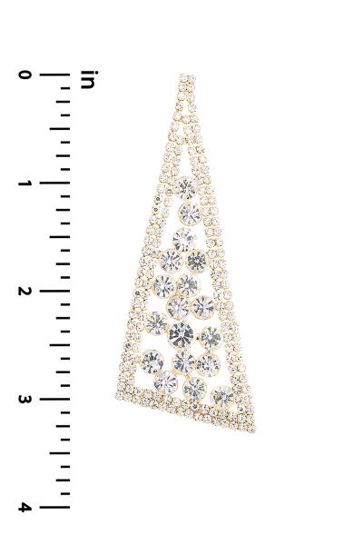 RHINESTONE TRIANGLE STATEMENT EARRING
