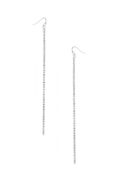 RHINESTONE LONG 1 LINE EARRING