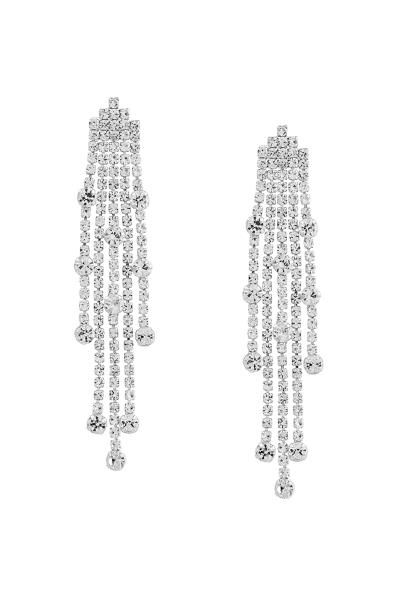 RHINESTONE TASSEL ACCENTED EARRING