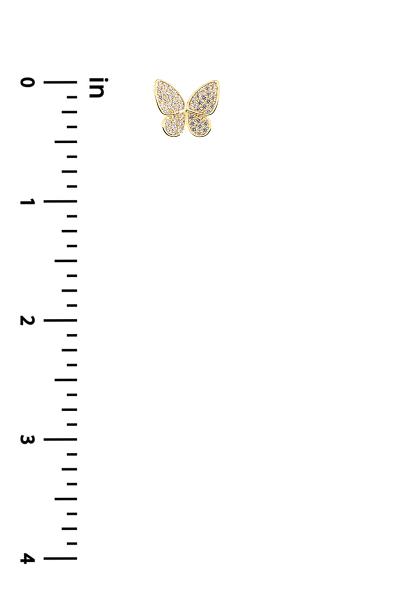 CRYSTAL OUTLINED BUTTERFLY POST EARRING