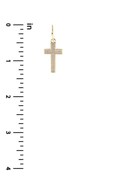 RHINESTONE CRYSTAL SIMPLE CROSS HOOK EARRING