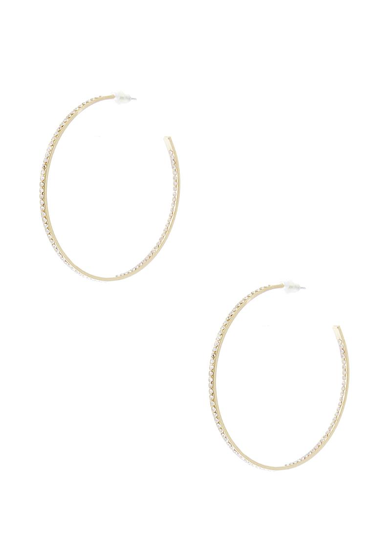 INSIDE OUT ROUND 50MM HOOP EARRING