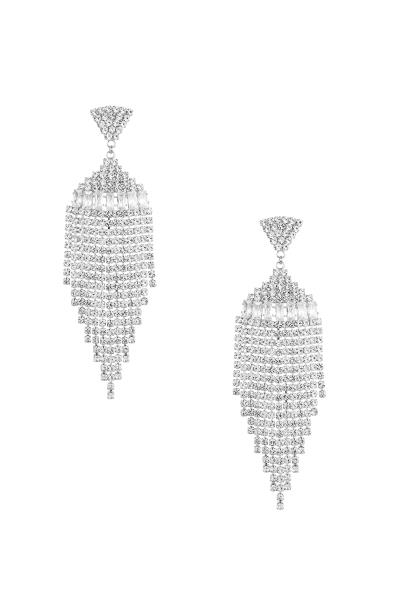 CUBIC ZIRCONIA TRIANGLE FRINGE DNAGLE