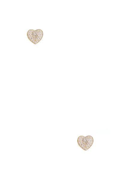 CRYSTAL HEART SHAPE STUD EARRING