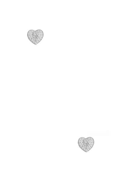 CRYSTAL HEART SHAPE STUD EARRING