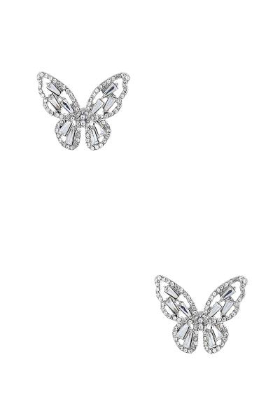 RHINESTONE CRYSTAL BUTTERFLY EARRING