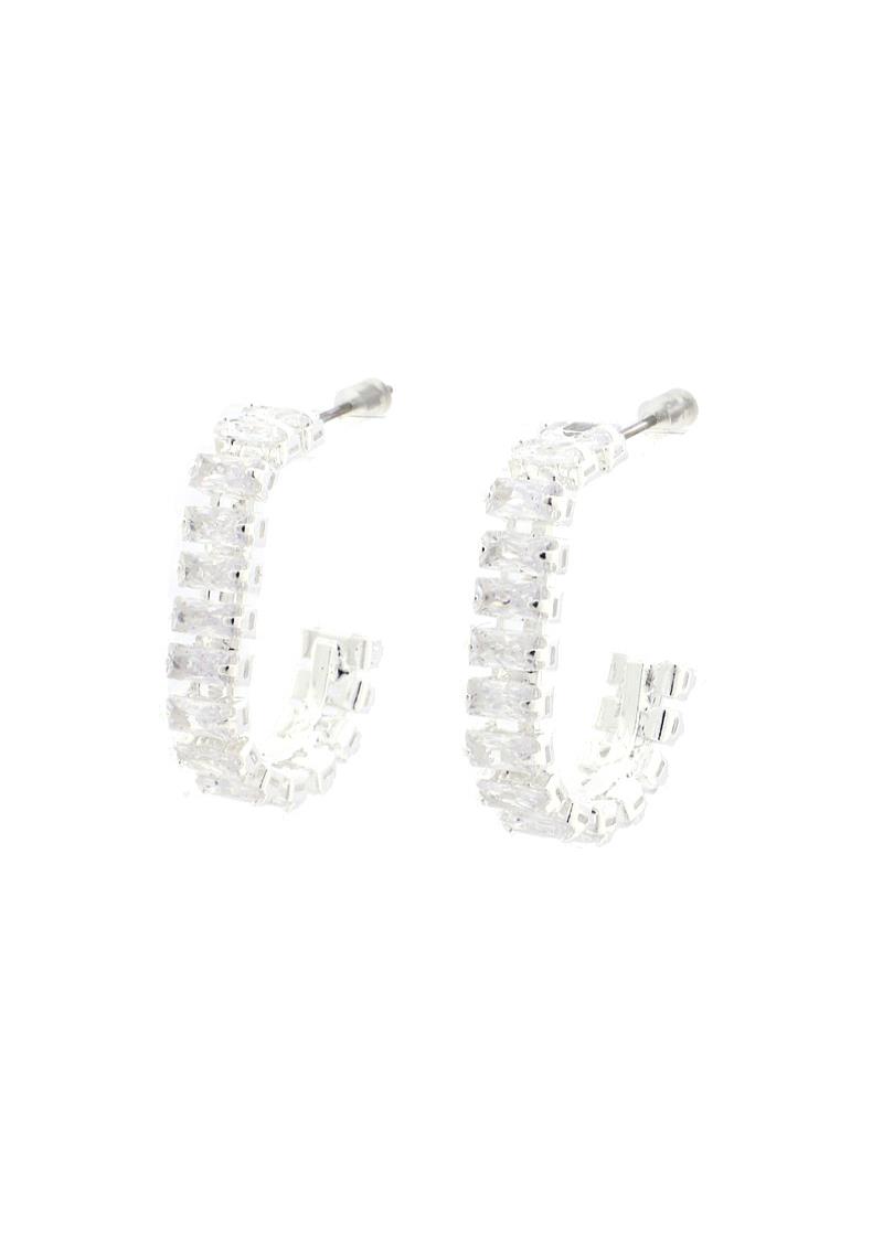 OPEN OVAL CUBIC ZIRCONIA EARRING