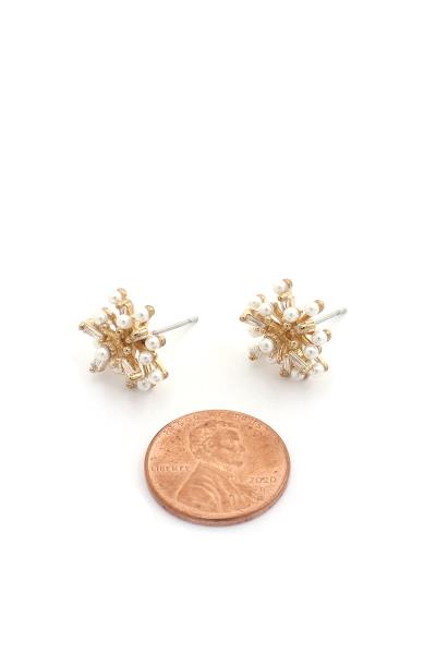 FLOWER PEARL END EARRING