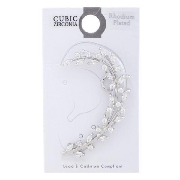 RHINETSONE BRANCH EAR CUFF EARRING