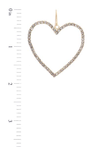 RHINESTONE HEART SHAPE EARRING