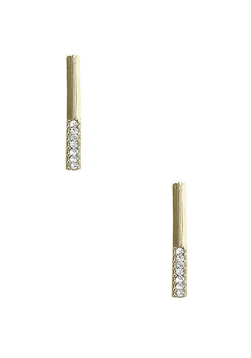 SEVEN STONE BAR POST EARRING